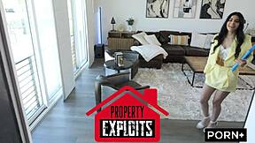 hey, lucky client scores home deal with petite latina riding big cock in doggystyle creampie