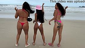 on a beach holiday during spring break, the group turns into a wild 4some with maya hyuga, bia andrade, and candy debby getting frisky