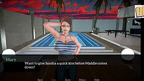 Blonde And Brunette Milf Play Erotic Game With Teen!