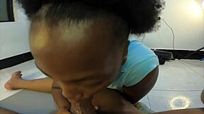 Hey papi i'm your submissive black ebony sloppy head slut toy stick that big cock here for suck n spit play - jhodez1