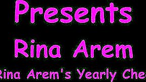 i'm rina arem in backstage nurse role with shaved pussy spreading and gaping checkup