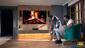 Horny teen Olivia Zlota seduces all men in house