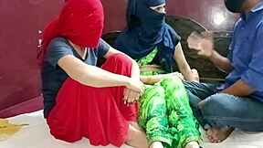 Feeling so horny as neighbor stepmom and her girl get fucked in desi xxx threesome.