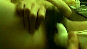 Asian babe enjoys her toy in that hairy spot solo