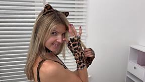 Is This Horny Blonde Teen 18+ Ready For Lesbian Action In Sexy Catwoman Cosplay?