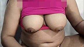 Hey, check out this sexy Tamil girl masturbating with dildo while doing dirty talk and peeing