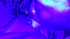 ebony teen 18+ gags on latin dick with choking deepthroat action