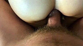 The cuckold husband watched cum drip from his wife's shaved pussy then fucked her hard in pussy and ass with creampie. He got so excited seeing her as a slut wife with that monster cock.