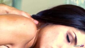 Slim fitness model teen 18+ Giselle Leon feels intense passion in first time casting with big dick guy