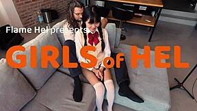 Tiny Asian Student Takes a Hard Finger Fuck and BWC - Rough Sex