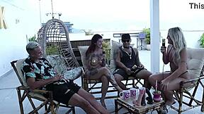 Compilados do casal Kobra no Bora Cast com Bruna Carlos e Matheus Caetano unfolded in part 1 with amateur group handjob and fetish play on Sheer Red