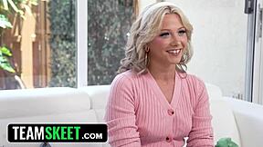 Amateur Teen 18+ Rides Dildo In First Time Casting Interview With Orgasm And Spanking In Heels And Panties