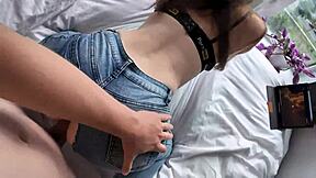 caught my hot big tits step sis masturbating and didn't miss the moment?