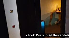 Wild slim brunette girl with long hair gets fucked doggystyle by big cock in UV light.