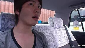 I-i seduced that japanese nympho taxi driver to rip clothes and fuck me doggystyle in car public quickie with creampie oops uncensored jav