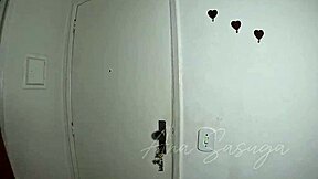 caught my friend masturbating on the living room sofa with toys and scissoring action