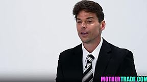 Stepmom and Stepson Join Foursome Sex on Television Show with Blonde Milf and Young Taboo Group