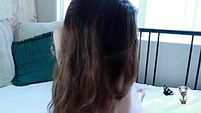 Bunnie Hughes starts with her petite body handling a huge dildo in solo toy play before escalating to more intense bunny-themed actions