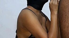 Colombian couple shares homemade video of cute latina with big ass and natural tits. She gives sexy blowjob and extracts cum with her mouth.