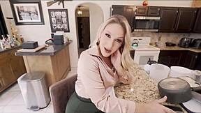 I dared my friend's hot mom Charley Hart to give deepthroat blowjob in bedroom. She screamed during creampie taboo fuck.