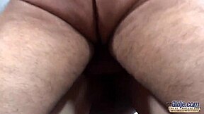 young amateur wife kneels sucking grandpa cum after hardcore fuck