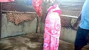 Come on, young boy, fuck this hot Indian saree aunty hard in the bedroom, she whispers during their first time.