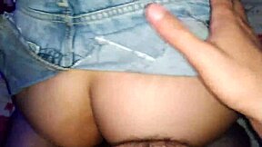 Oh yeah, ride me reverse cowgirl style, he moans as she takes creampie in her tight homemade pussy.