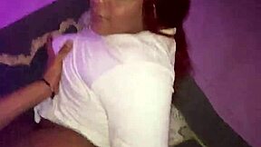 petite girl with tight pussy takes big black cock in cowgirl doggystyle creampie homemade sex