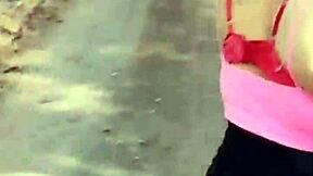 We sneak into an abandoned house for big ass blowjob and teasing crossdressing fun