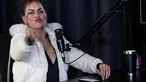 Hey, this Brazilian redhead shows off her oral skills in a glamorous swinger group with blonde lesbians in lingerie