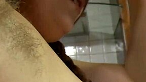 Stunning brunette babe teases with hairy armpits in kitchen solo 😍