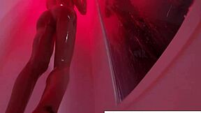 Kendra cole, the skinny brunette teen pornstar, starts her solo routine with a steamy shower bath