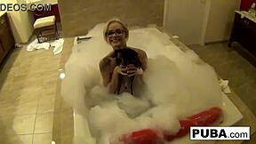 Can Elsa Jean tempt you with her hotel room and exposed pussy display?