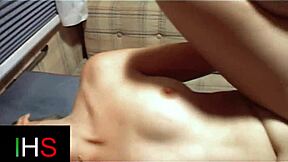 blonde slut gets ass fucked doggystyle on camper with blowjob and rimjob