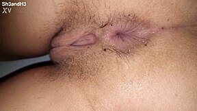 She got all wet after that hot fuck in the bedroom with her skinny body and natural tits.