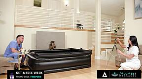 Sexy Gal Ritchie Feels Intense Passion While Giving Nuru Massage With Oily Riding And Licking