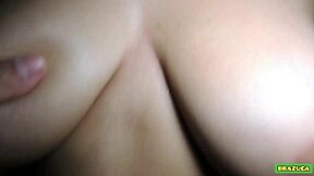 The cute busty Latina teen shared her natural tits with the old cuckold professor in class.