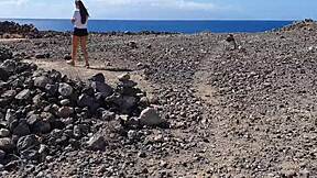 Public Pissing Teen 18+ Gives Risky Blowjob on Camping to Her Boyfriend