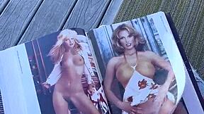 the petite blonde milf discovered a playboy magazine outdoors in california that really aroused her desires