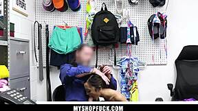 why did the loss prevention officer arrest the bikini thief from the sales floor?