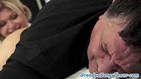 European teen enjoys intimate moments with her old lover, sharing passionate rimjob and small tits affection.