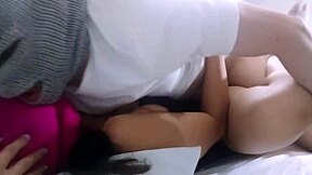 Cute busty natural college girlfriend comes to fuck hard after schoolclass