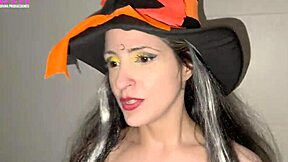 Young innocent girl gets rough deep anal pounding after wild costume party with petite Latina slut