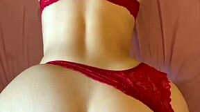 do you think my ass looks bigger wearing red while riding in dorm with skinny girlfriend