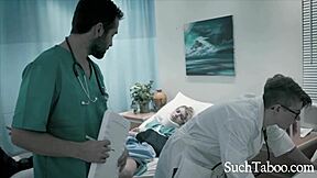 i can't believe this perverted doctor is probing my tight vagina like that, arya fae style, with his big cock choking me outdoors