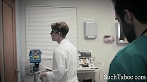 i can't believe this perverted doctor is probing my tight vagina like that, arya fae style, with his big cock choking me outdoors