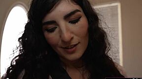 I am this pregnant petite latina student seducing my professor with blowjob and rough doggystyle fucking