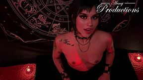 gothic latina teen in cowgirl and doggystyle with boyfriend for cumshot facial