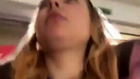 Amateur BBW Teen with Big Ass and Tits Masturbates Wildly in Taxi and Mall Public Spots.