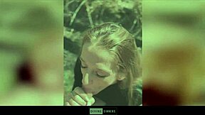 Hey, how does hot Dutch milf Danique Sinners handle rough outdoor fucking with creampie?